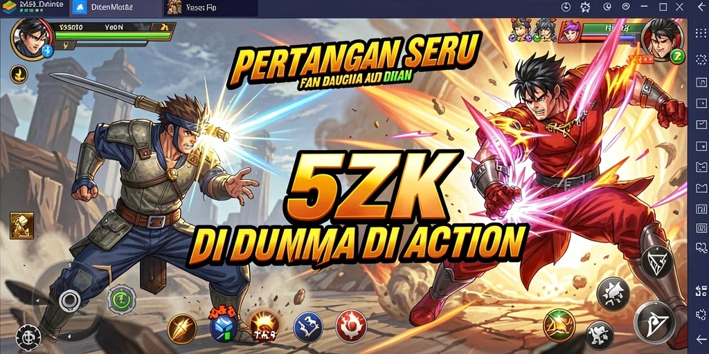 Tampilan gameplay 5ZK yang penuh aksi dan seru.
