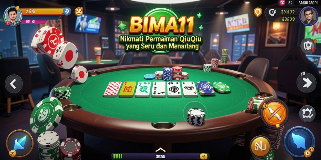 Screenshot menunjukkan gameplay seru dari BIMA11 QiuQiu.