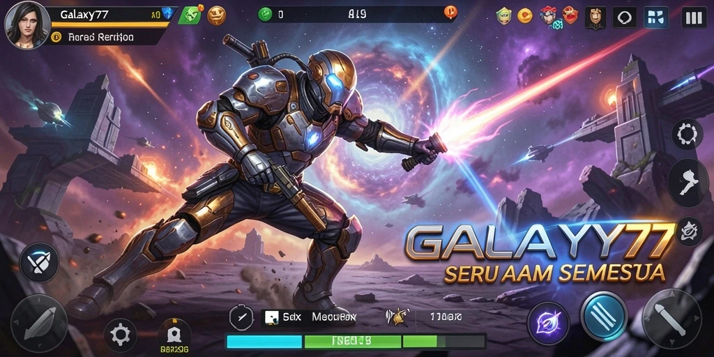 Tampilan gameplay GALAXY77 yang mendebarkan dan penuh aksi.
