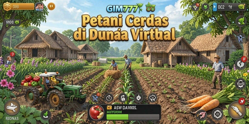 Tampilan seru gameplay GIM777 yang menampilkan pertanian virtual.