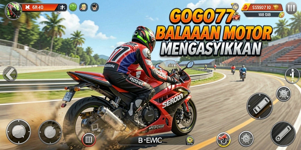 Tampilan menarik dari balapan motor yang mendebarkan di GOGO77.