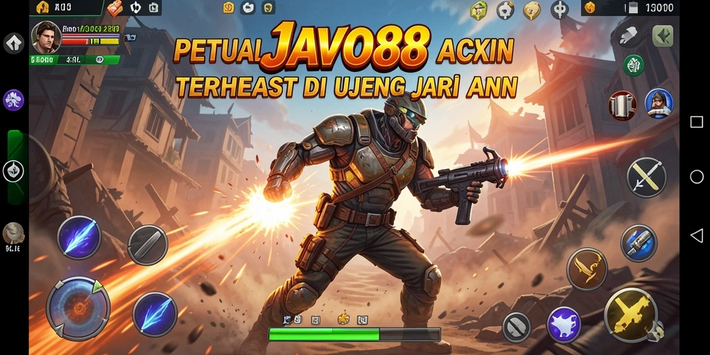 Tampilan gameplay aksi yang intens dan mendebarkan.