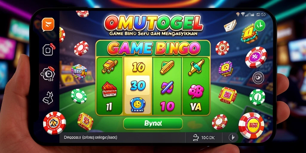 Tampilan gameplay seru OMUTOGEL dengan suasana Bingo yang menggembirakan.
