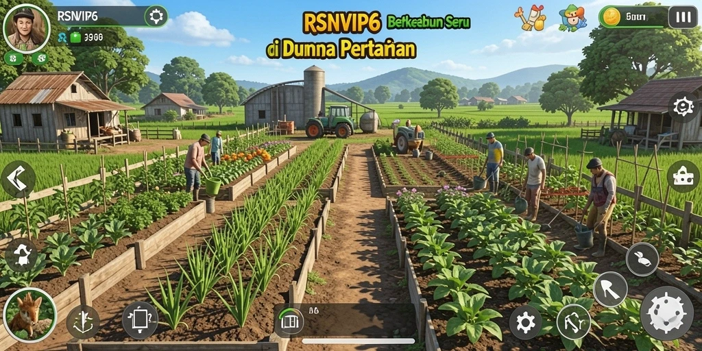 Gameplay menarik RSNVIP6 dengan aktivitas bertani yang seru.