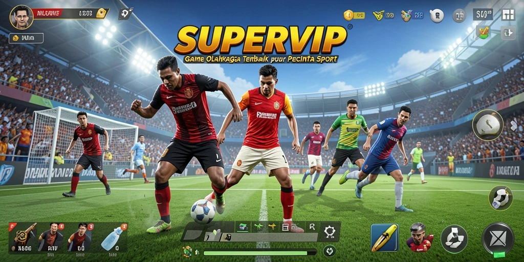 Tampilan gameplay yang seru dan mengasyikkan dalam SUPERVIP.